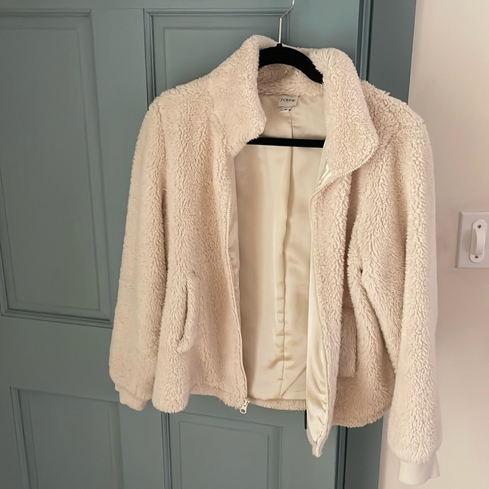 Ivory shearling jacket